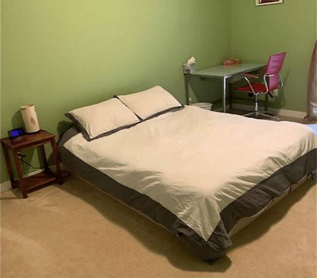 Bedroom #2 with desk and office chair