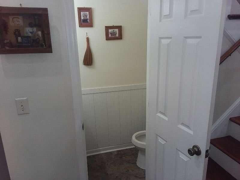 Wainscotting in Downstairs Half Bath