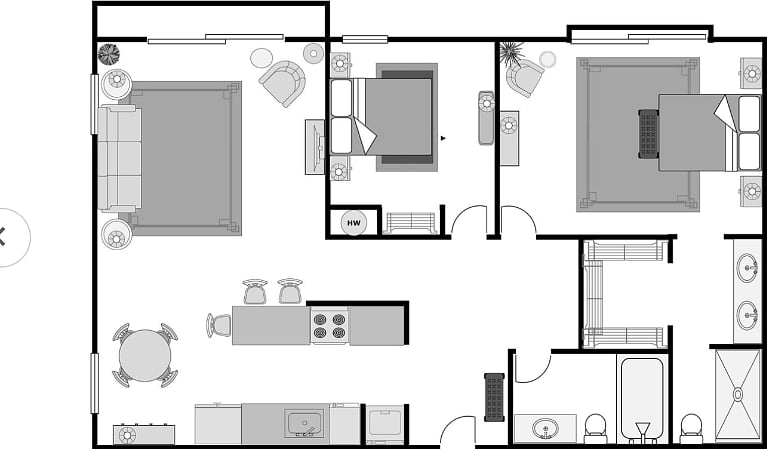 1200 square feet of living space.