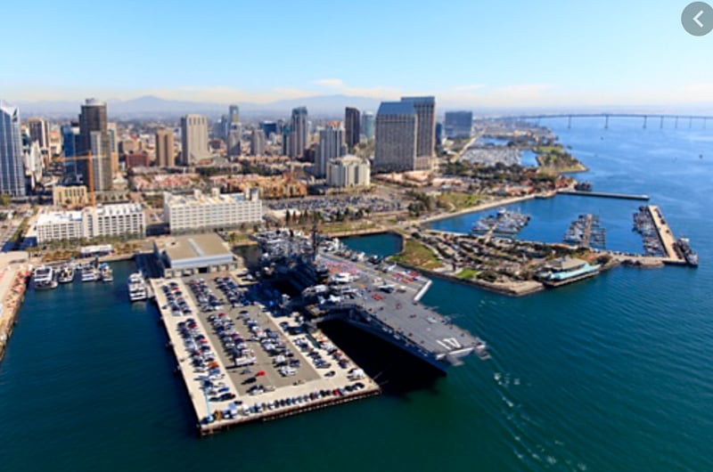 San Diego Harbor and Embarcadero is a great loop walk from the condo
