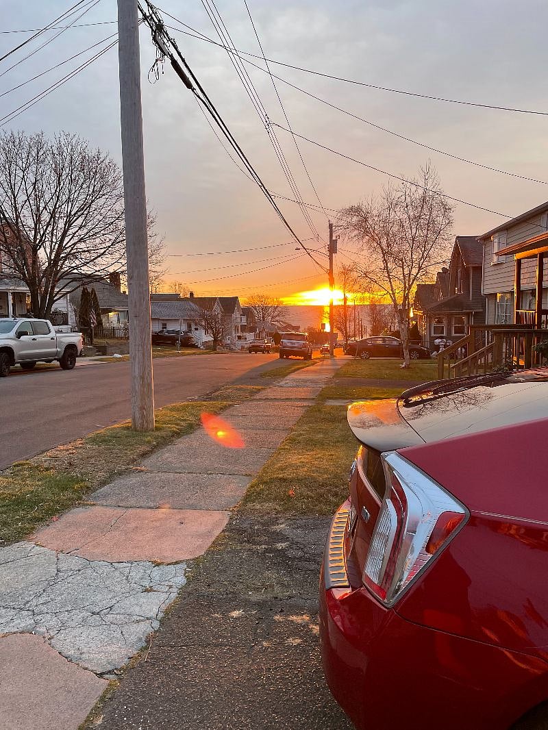 Front porch view of street and water view