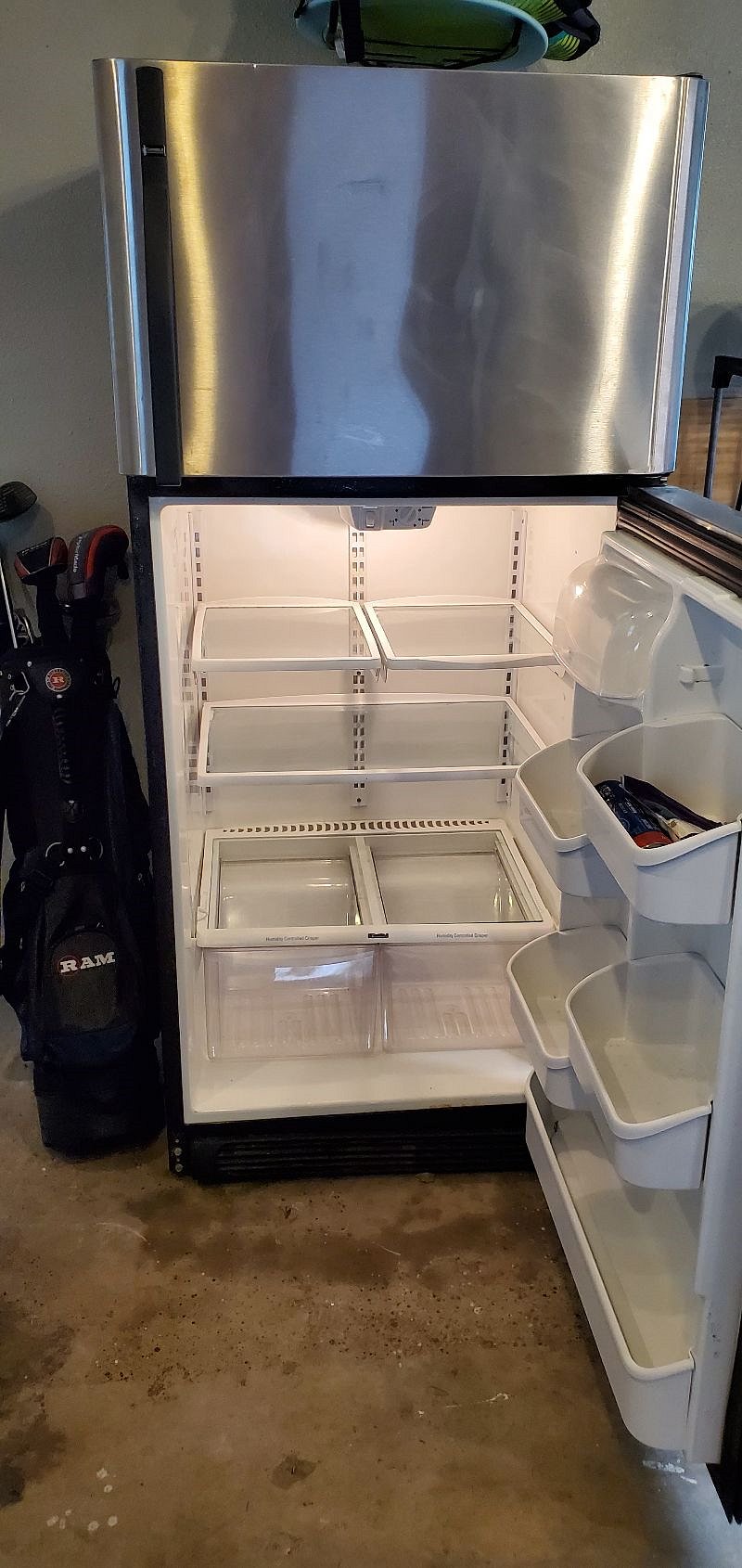 You have the small fridge in the unit, as well as this full size one that's in the garage