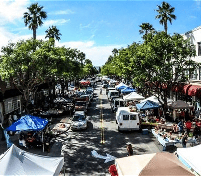 Downtown Old town Torrance. Street faire at the end of every month on Sunday.