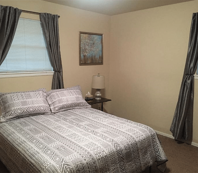 One of three bedrooms.