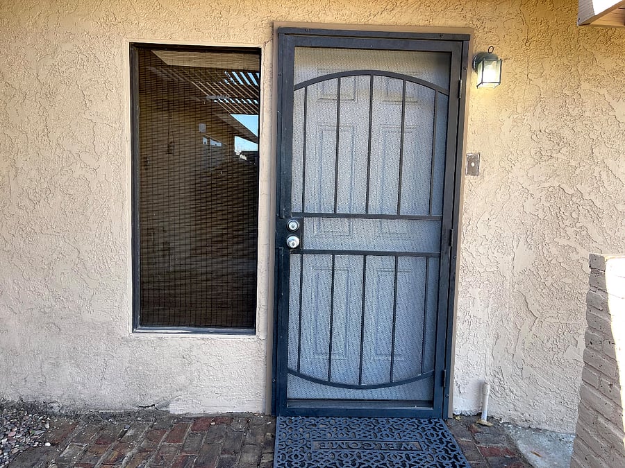 Security door in the front entrance of the house. 