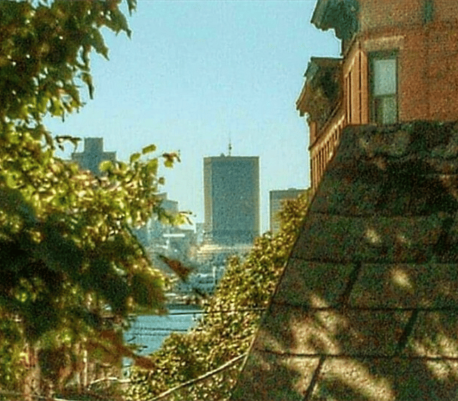View, small but charming, from the living room