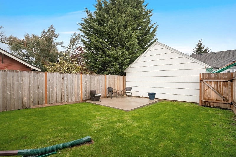 Backyard, private from other townhouse and fully fenced.