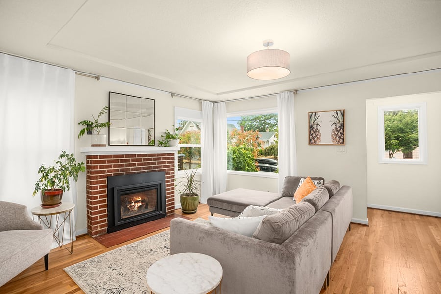 Main floor fireplace