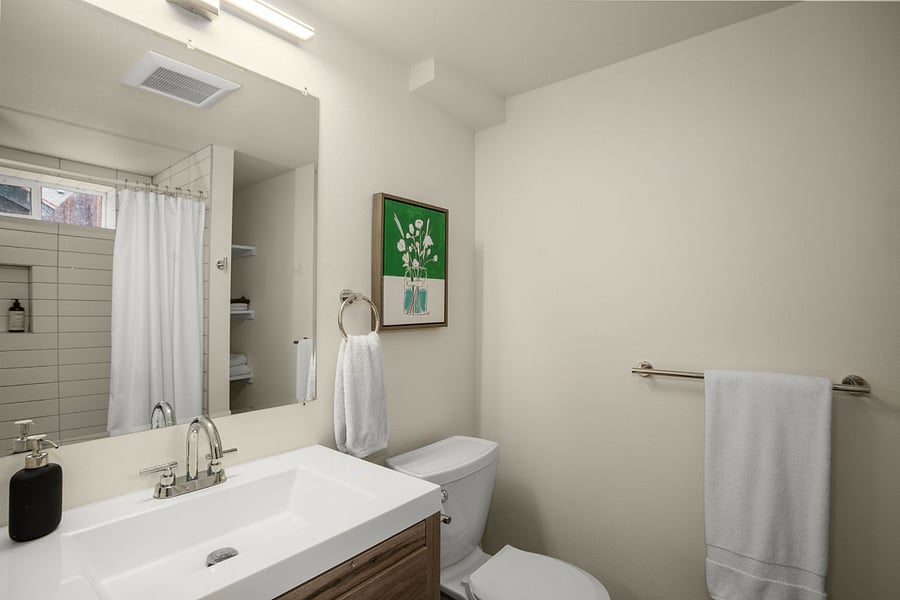 Lower bathroom with shower