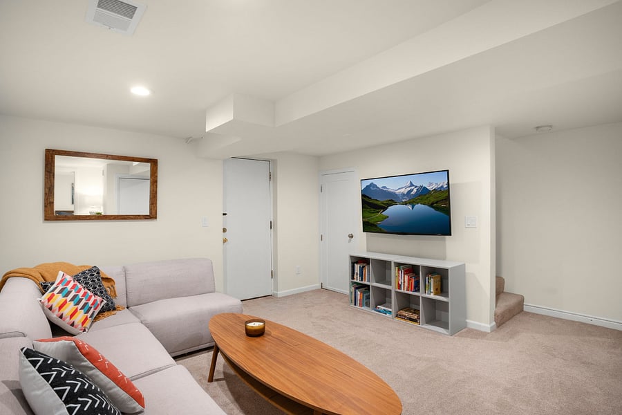 Lower floor family room
