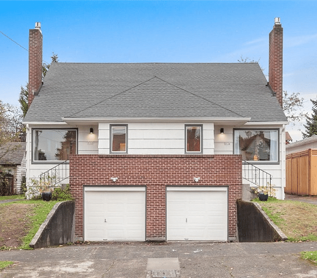 Exterior- tuck under garage