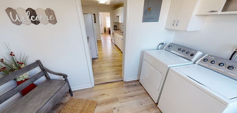 Laundry and kitchen