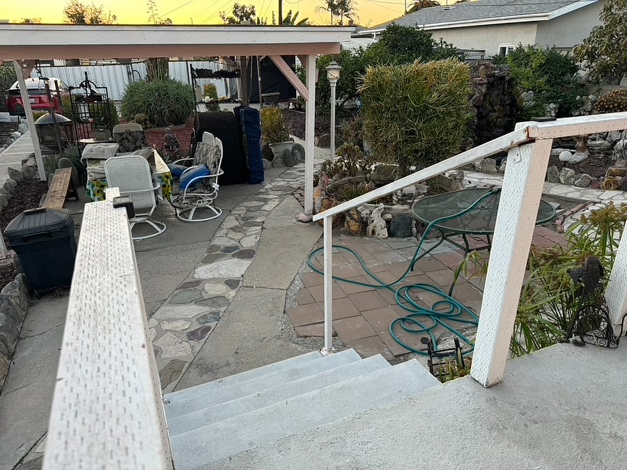 Backyard steps