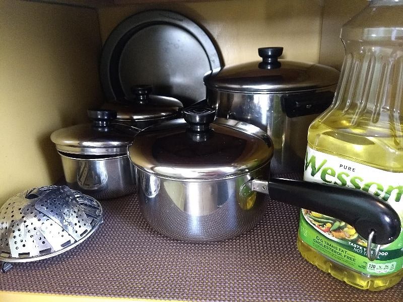 Well stocked kitchen.