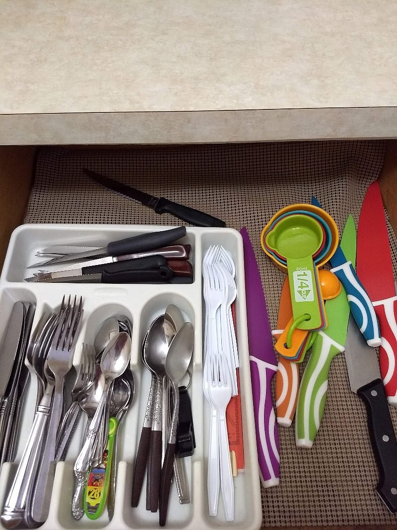 Well stocked kitchen.