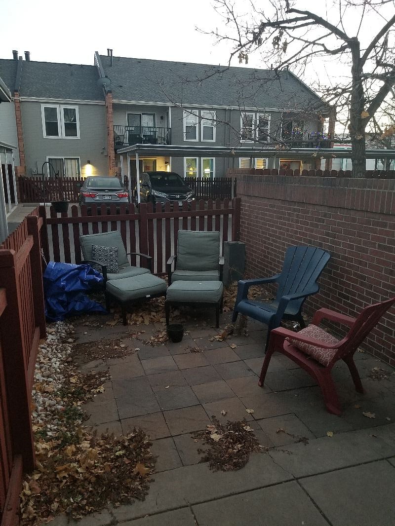 Spacious back patio