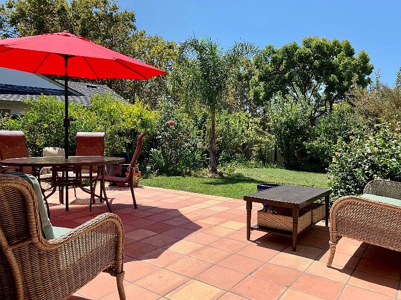 Patio and backyard
