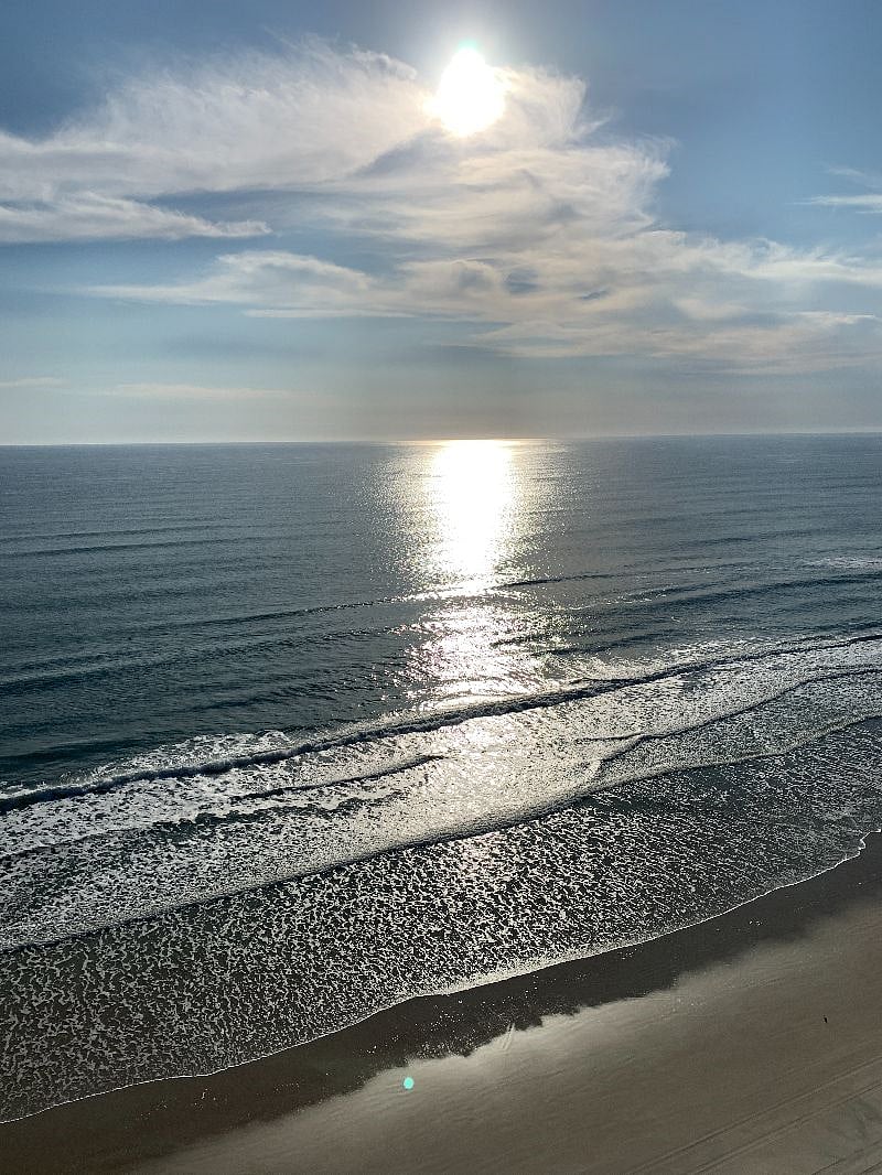 The Atlantic Ocean sunrise just walking blocks away...