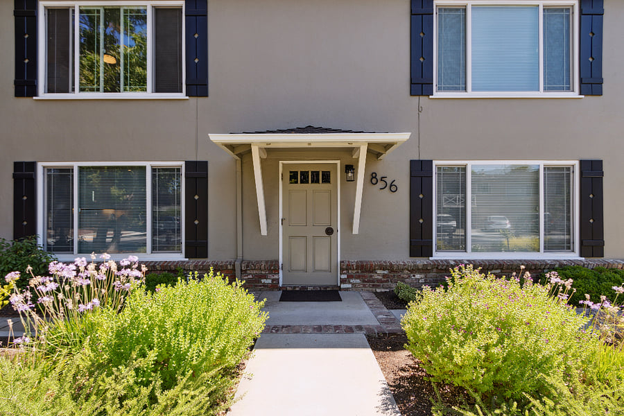 front of building