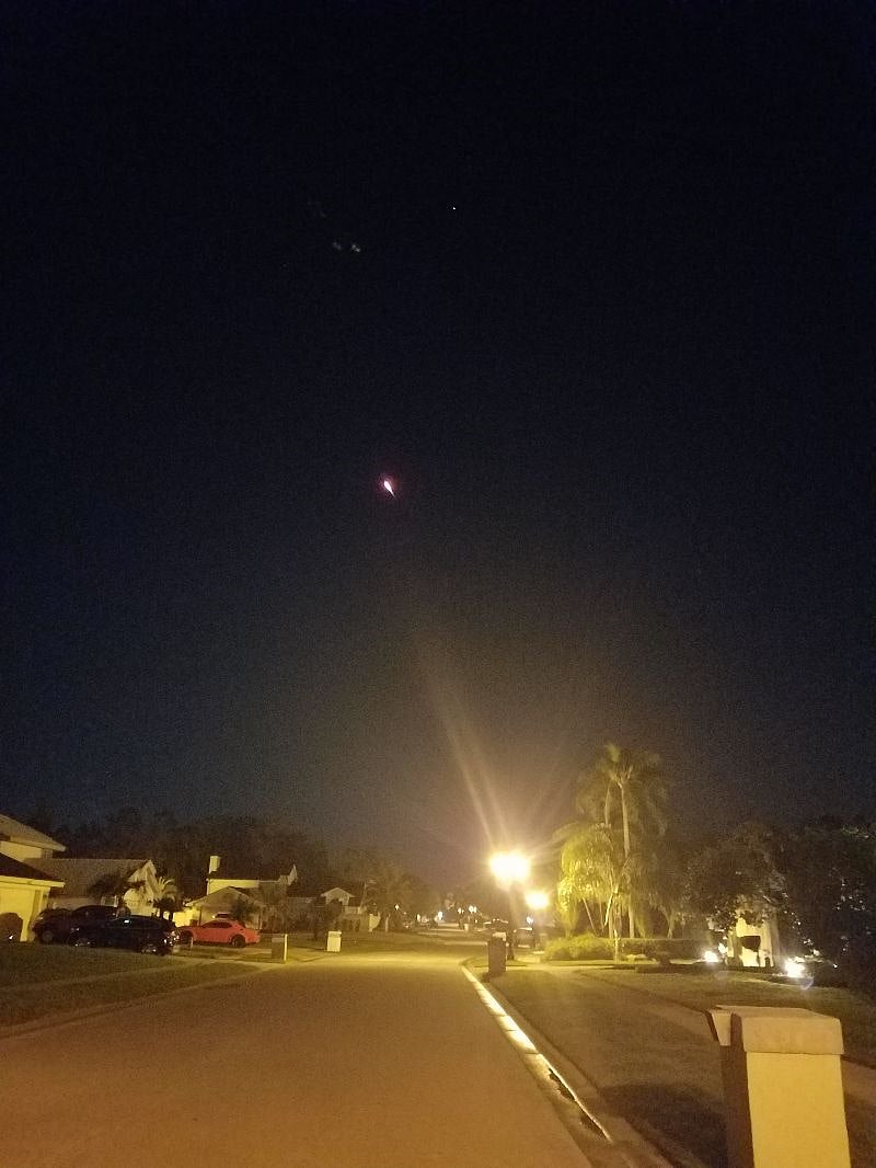 Falcon rocket launch from Cape Canaveral as seen from the front yard...