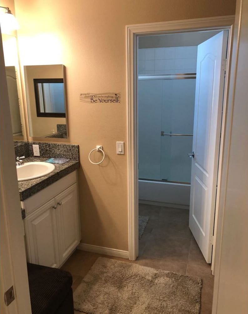 Master bath off bedroom