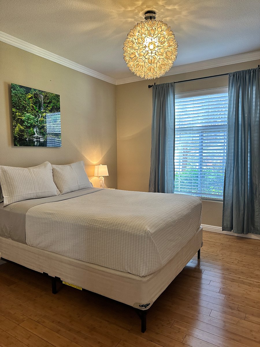 Bdr #1 with a nice view into a green area with mature landscaping / trees