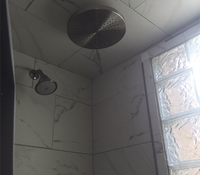 Master bathroom with optional rain shower.