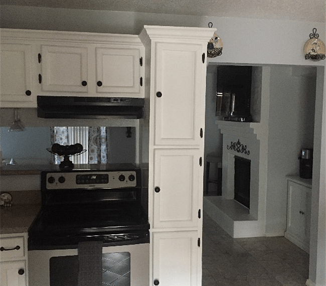 Kitchen with plenty of cabinet space.