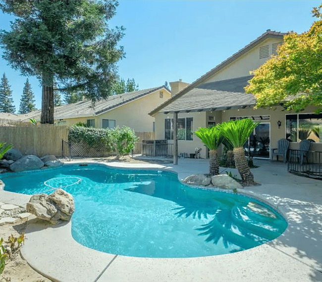 Sparkling in-ground pool for summer comfort