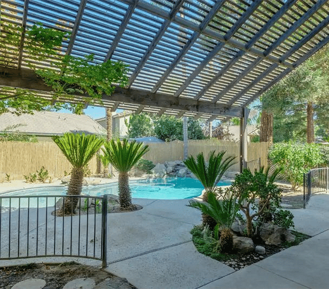 Sparkling in-ground pool for summer comfort