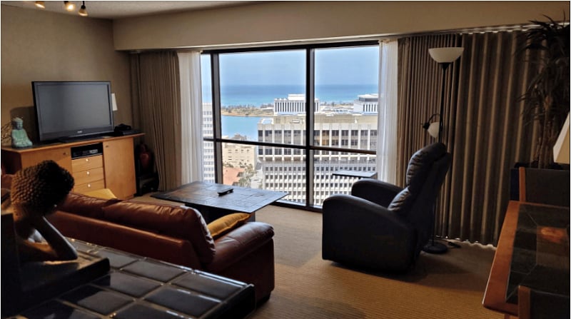 Relax and snooze in the recliner while enjoying the view.
