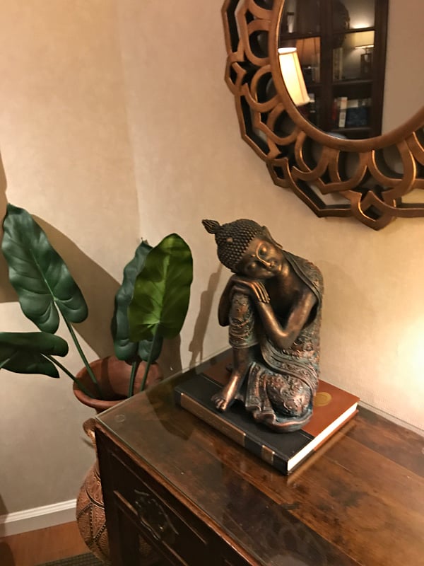 Tasteful Asian appointments throughout the condo.