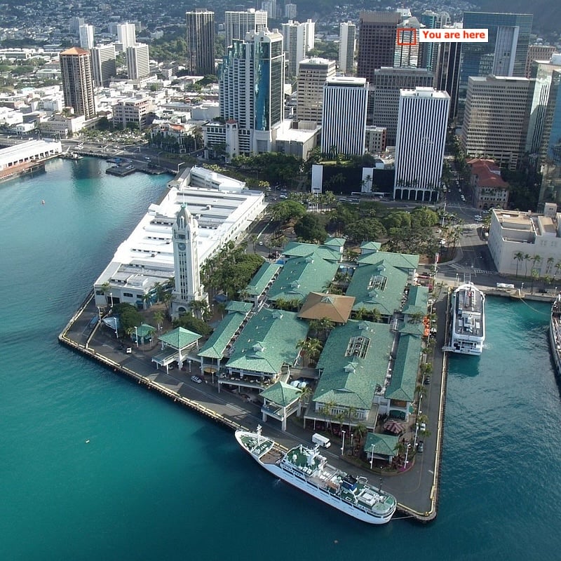 Aloha Tower Marketplace is just 3 blocks away.