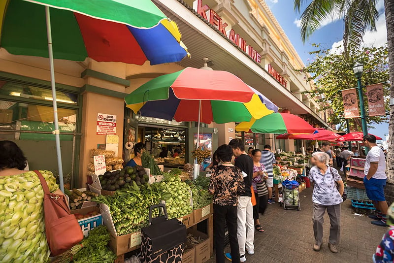 Along with Chinatown's vibrant, Kekaulike Open Market.