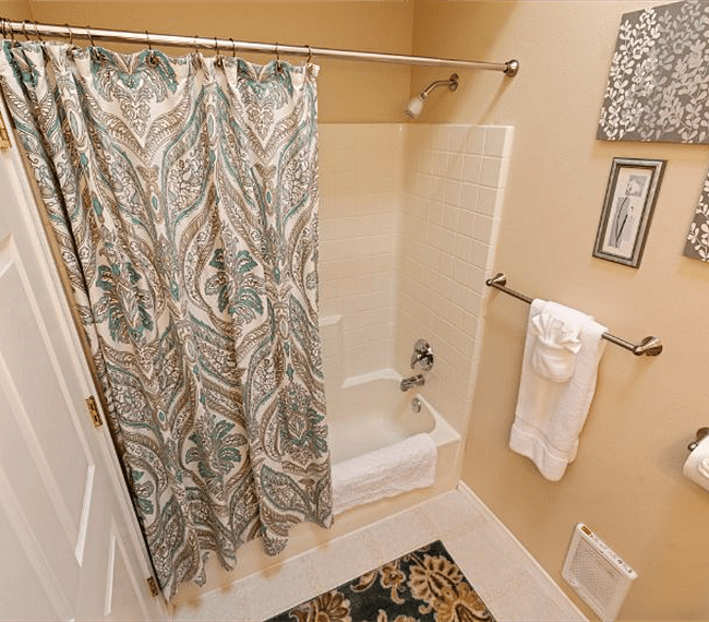 Shower/Tub view in Main Bathroom