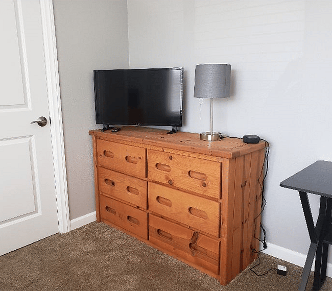 Large dresser and TV