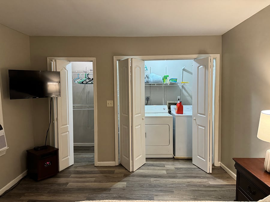 Closet and laundry room