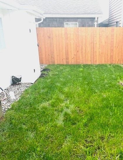 Fully fenced backyard to accommodate pets. 