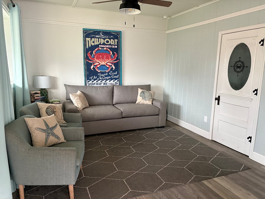 Enjoy the ocean views from the living room with a large window and lots of light.
