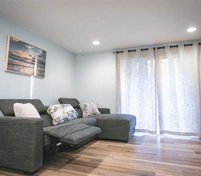 new couch, with charging ports and electric recliners
