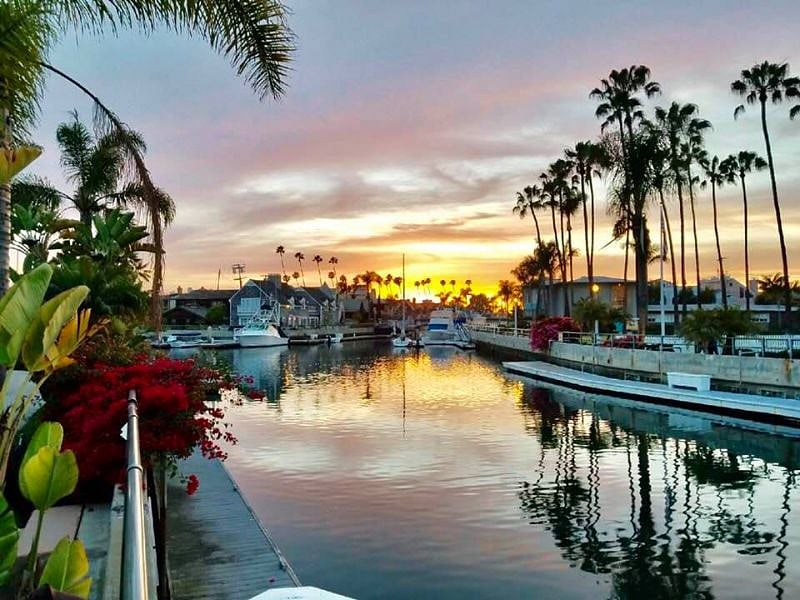 Naples canals at sunset. Great walks anytime of the day.
