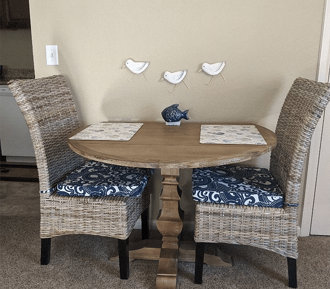 cozy eating area