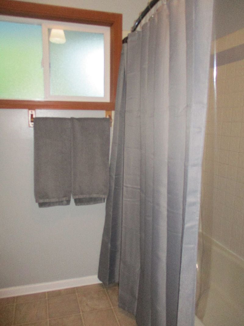 New Shower curtain liner (always) for your stay.