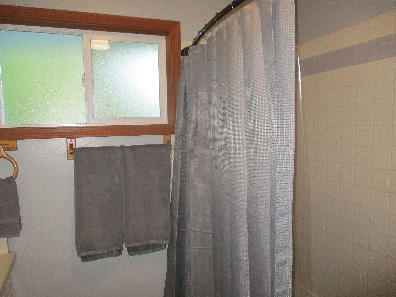 New Shower curtain for your stay.
