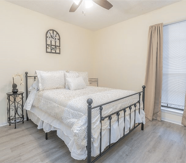 Spacious and bright bedroom