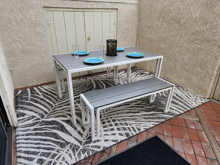 We have recently replaced the brick with a concrete patio!