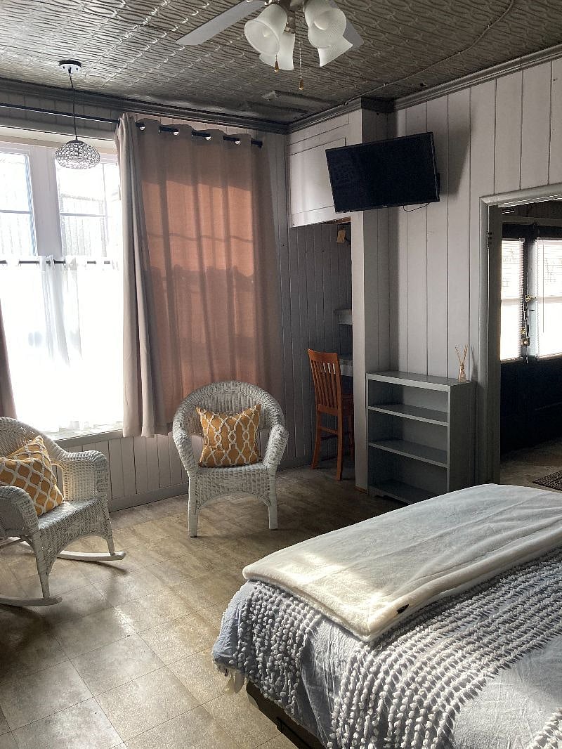 bedroom with smart tv