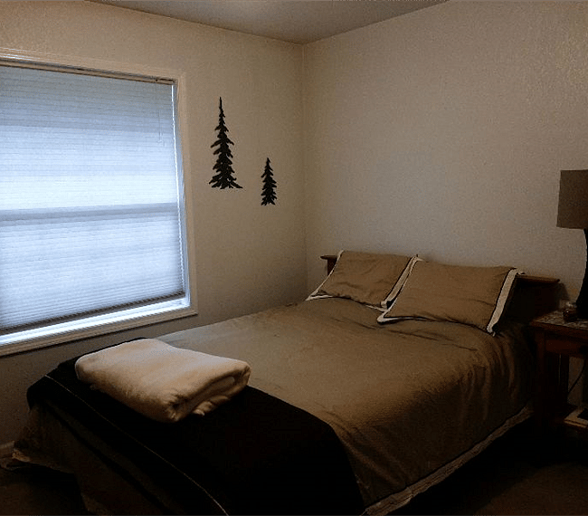 Spacious and bright bedroom