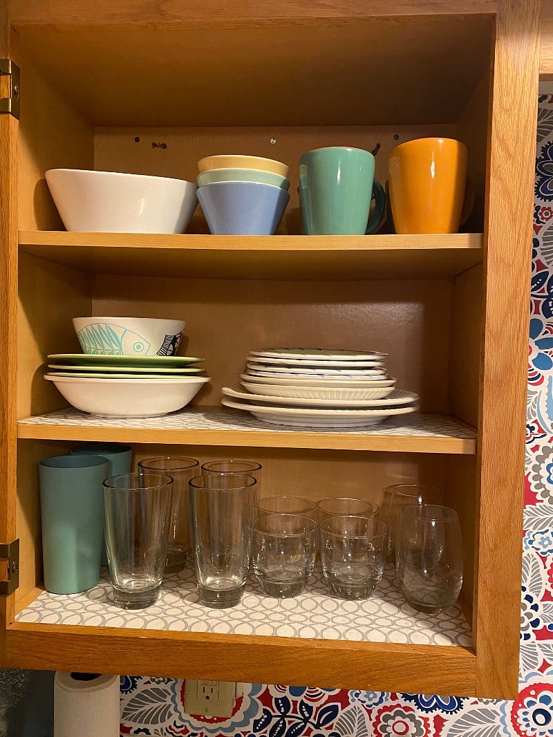 Plenty of dishes, silverware, cookware and tools, and a toaster, mixer, and blender are also provided.