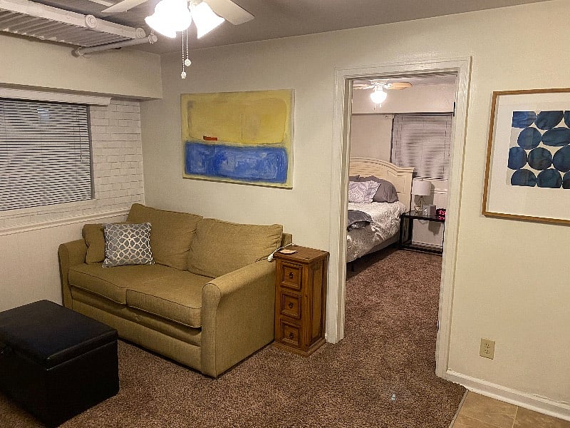 Living room of smaller one bed unit